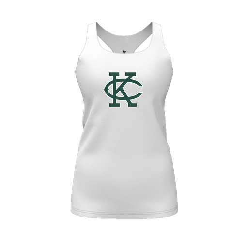 [FT0TRBWH-FYS-LOGO1] Decker Racerback Tank Top (Female Youth S, White, Logo 1)