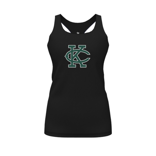 [FT0TRBBK-FYS-LOGO1] Decker Racerback Tank Top (Female Youth S, Black, Logo 1)