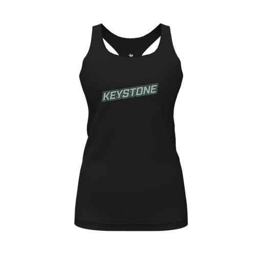 [FT0TRBBK-FYS-LOGO2] Decker Racerback Tank Top (Female Youth S, Black, Logo 2)