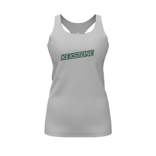 [FT0TRBGY-FYS-LOGO2] Decker Racerback Tank Top (Female Youth S, Gray, Logo 2)