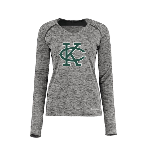 [222770.K94.XS-LOGO1] Ladies Electric Long Sleeve Shirt (Female Adult XS, Black, Logo 1)