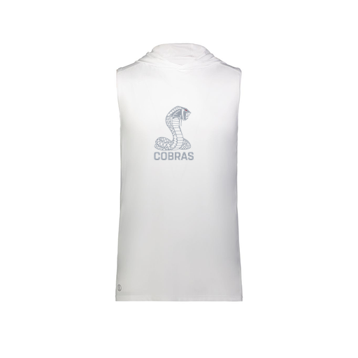 [222590.005.XS-LOGO3] Men's CoolDry Sleeveless Hoodie (Adult XS, White, Logo 3)
