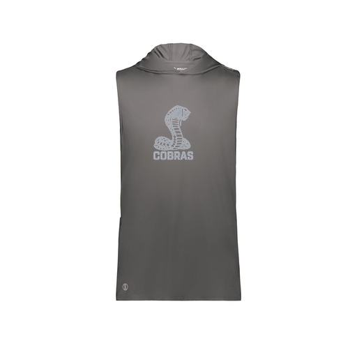 [222590.98D.XS-LOGO3] Men's CoolDry Sleeveless Hoodie (Adult XS, Gray, Logo 3)
