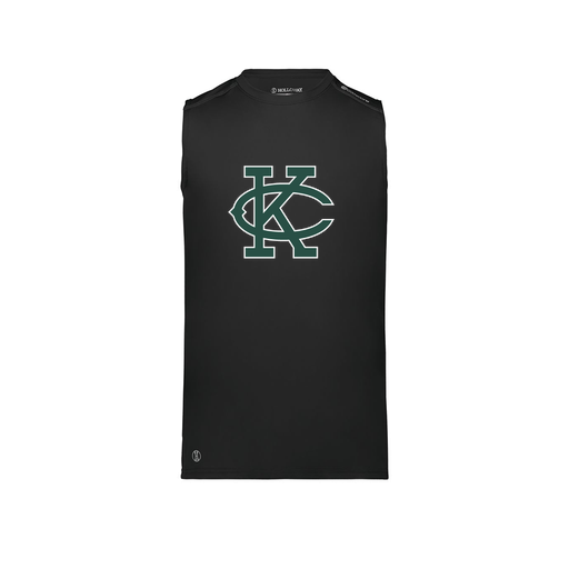 [222593.080.S-LOGO1] Men's CoolDry TankTop (Adult S, Black, Logo 1)