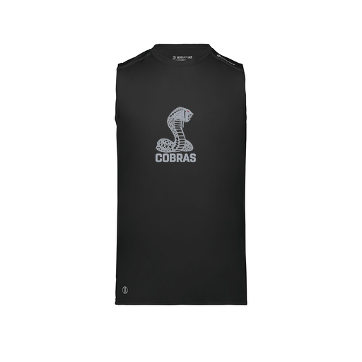 [222593.080.S-LOGO3] Men's CoolDry TankTop (Adult S, Black, Logo 3)