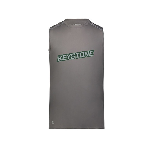 [222593.98D.S-LOGO2] Men's CoolDry TankTop (Adult S, Gray, Logo 2)