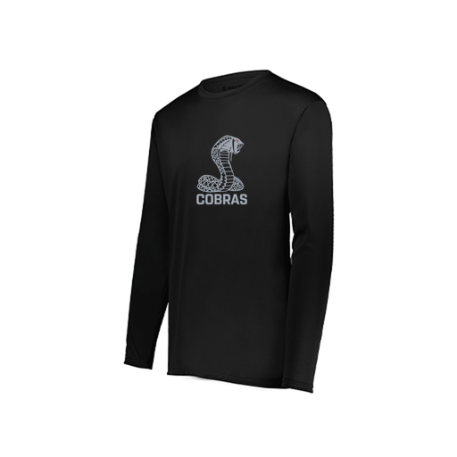 [222822.080.XS-LOGO3] Men's LS Smooth Sport Shirt (Adult XS, Black, Logo 3)