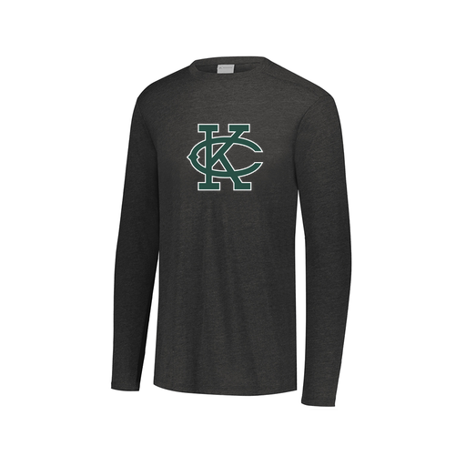 [FTLCUBBK-AXS-LOGO1] Decker Men's Tri-Blend T-Shirt - Long Sleeve (Adult XS, Black, Logo 1)