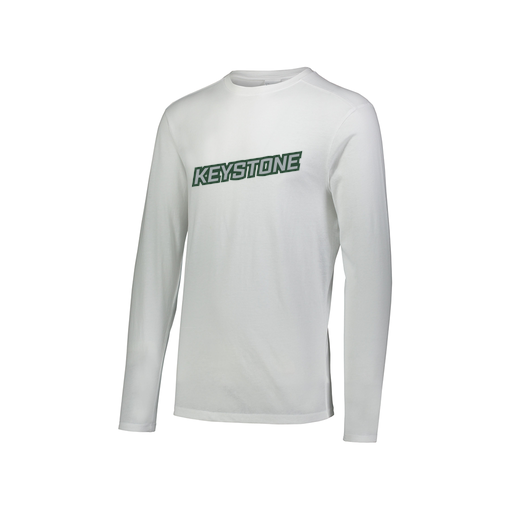 [FTLCUBWH-AXS-LOGO2] Decker Men's Tri-Blend T-Shirt - Long Sleeve (Adult XS, White, Logo 2)