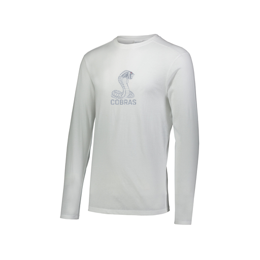 [FTLCUBWH-AXS-LOGO3] Decker Men's Tri-Blend T-Shirt - Long Sleeve (Adult XS, White, Logo 3)