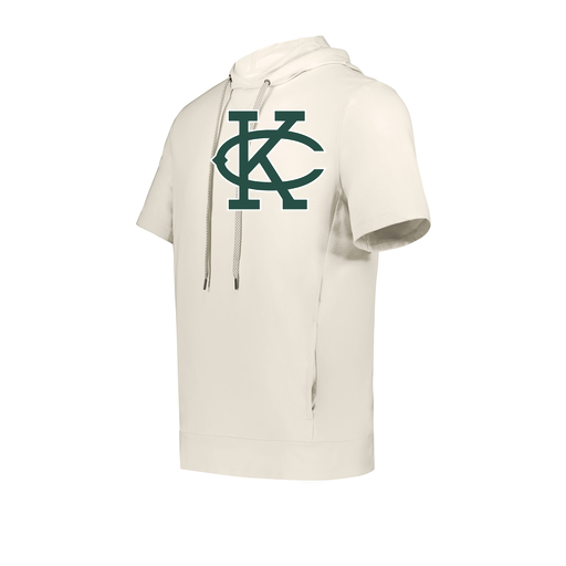 [222505.907.S-LOGO1] Men's Venturs Soft Knit Short Sleeve Hoodie (Adult S, White, Logo 1)