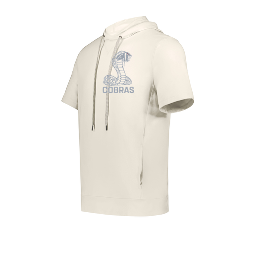 [222505.907.S-LOGO3] Men's Venturs Soft Knit Short Sleeve Hoodie (Adult S, White, Logo 3)