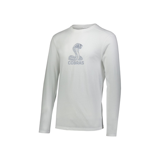 [FTLCUBWH-YS-LOGO3] Decker Youth Tri-Blend T-Shirt - Long Sleeve (Youth S, White, Logo 3)